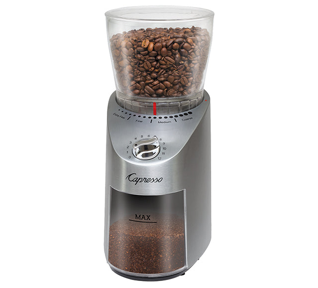 Capresso Infinity Plus Conical Burr Grinder - Zinc Die-Cast Housing