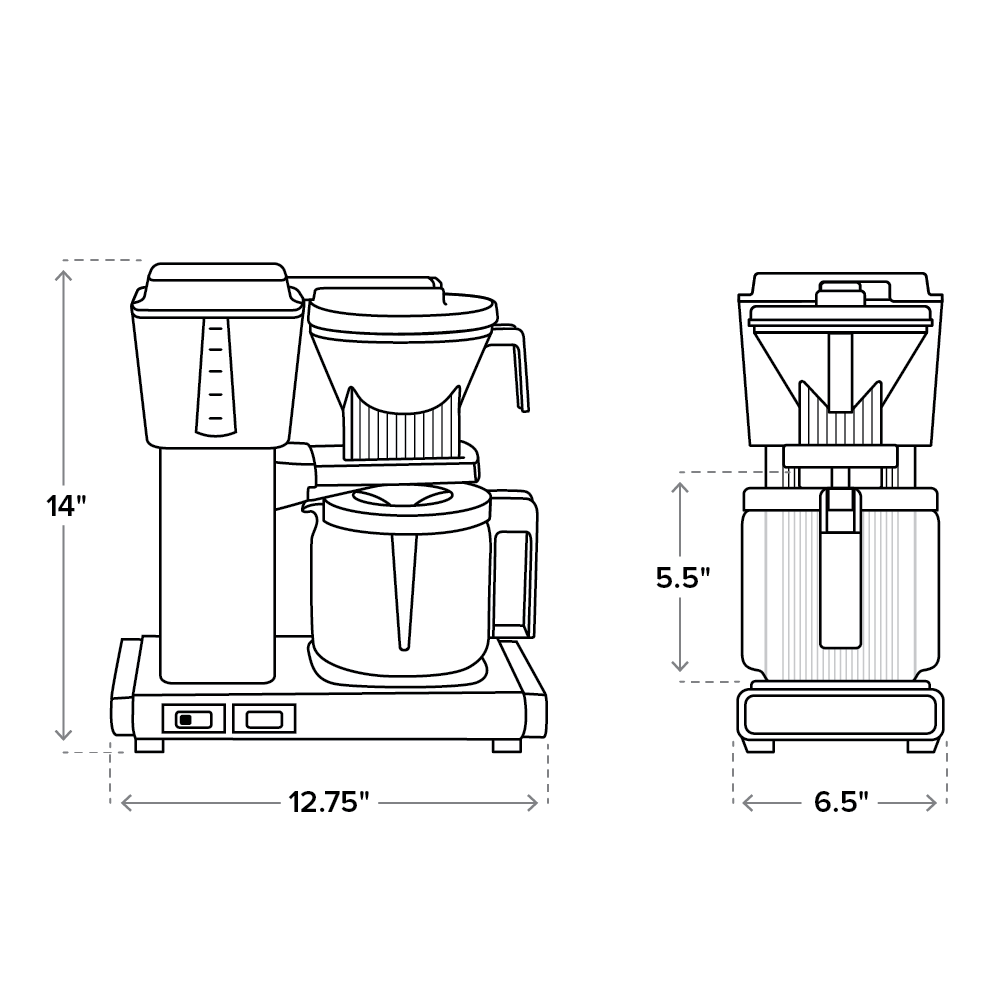 Moccamaster KBGV Select Automatic Drip Stop Coffee Maker With Glass Carafe - Polished Silver