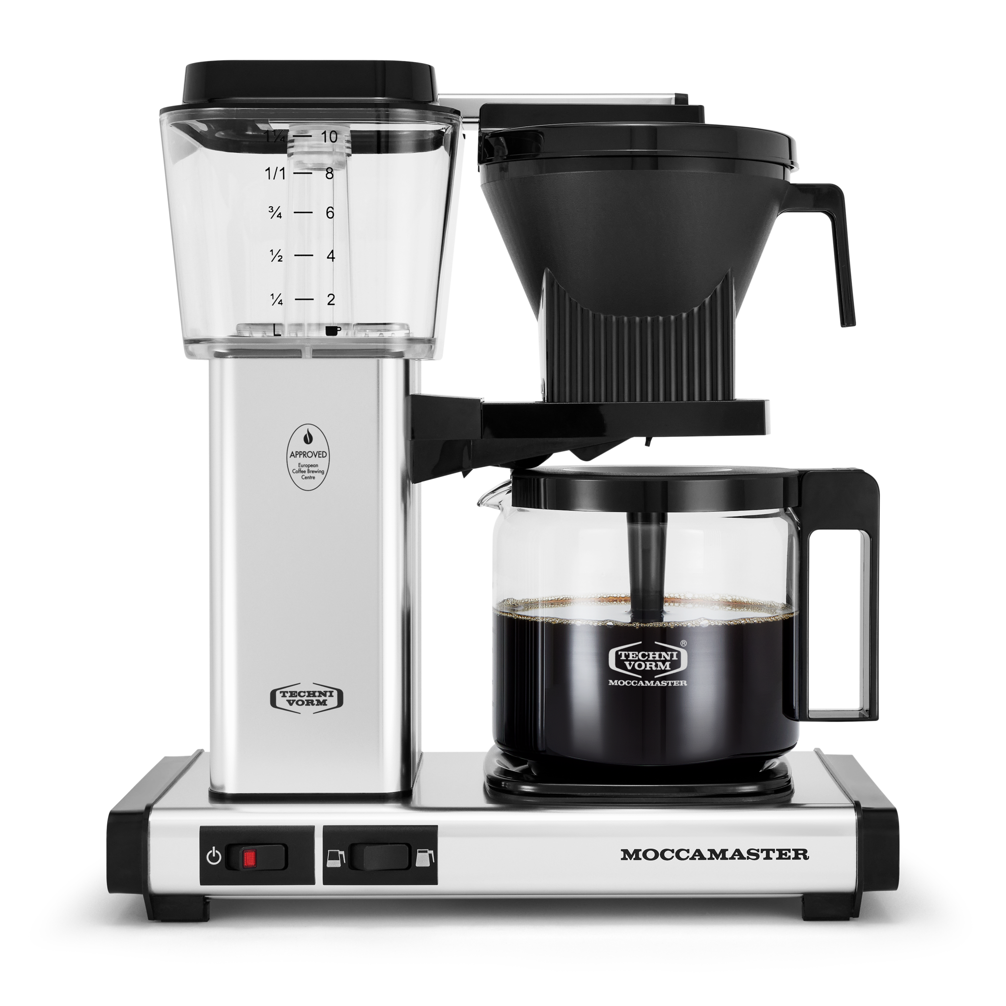 Moccamaster KBGV Select Automatic Drip Stop Coffee Maker With Glass Carafe - Polished Silver