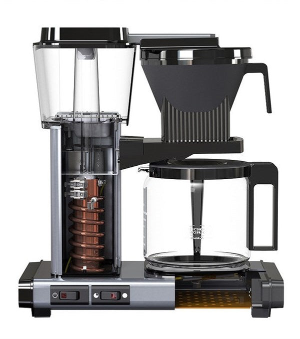 Moccamaster KBGV Select Automatic Drip Stop Coffee Maker With Glass Carafe - Pepper Yellow