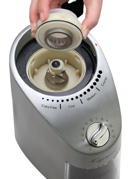 Capresso Infinity Plus Conical Burr Grinder - Zinc Die-Cast Housing