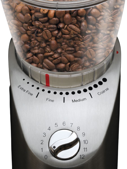 Capresso Infinity Plus Conical Burr Grinder - Zinc Die-Cast Housing