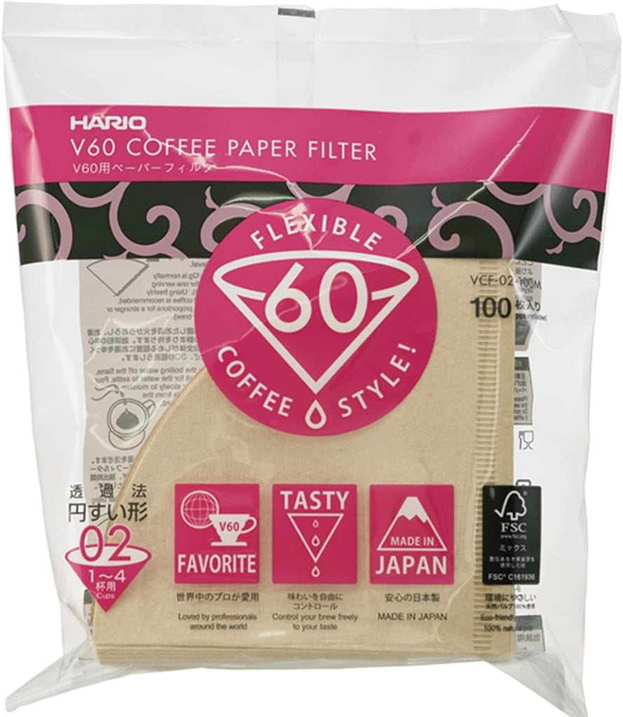 Hario V60 Natural Paper Filter Size 02, 100 count – Reconstruction