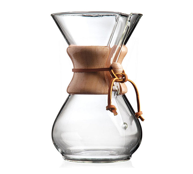 CHEMEX 6-Cup Coffeemaker With Wood Collar and Tie