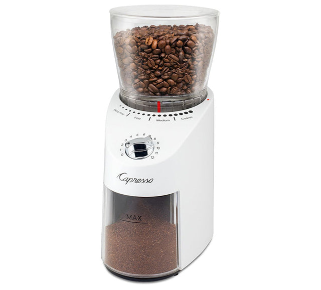 Capresso Infinity Plus Conical Burr Grinder- White