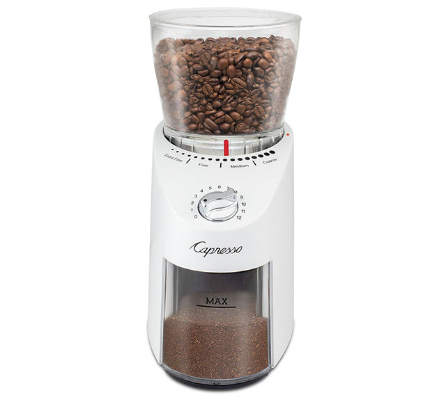 Capresso Infinity Plus Conical Burr Grinder- White