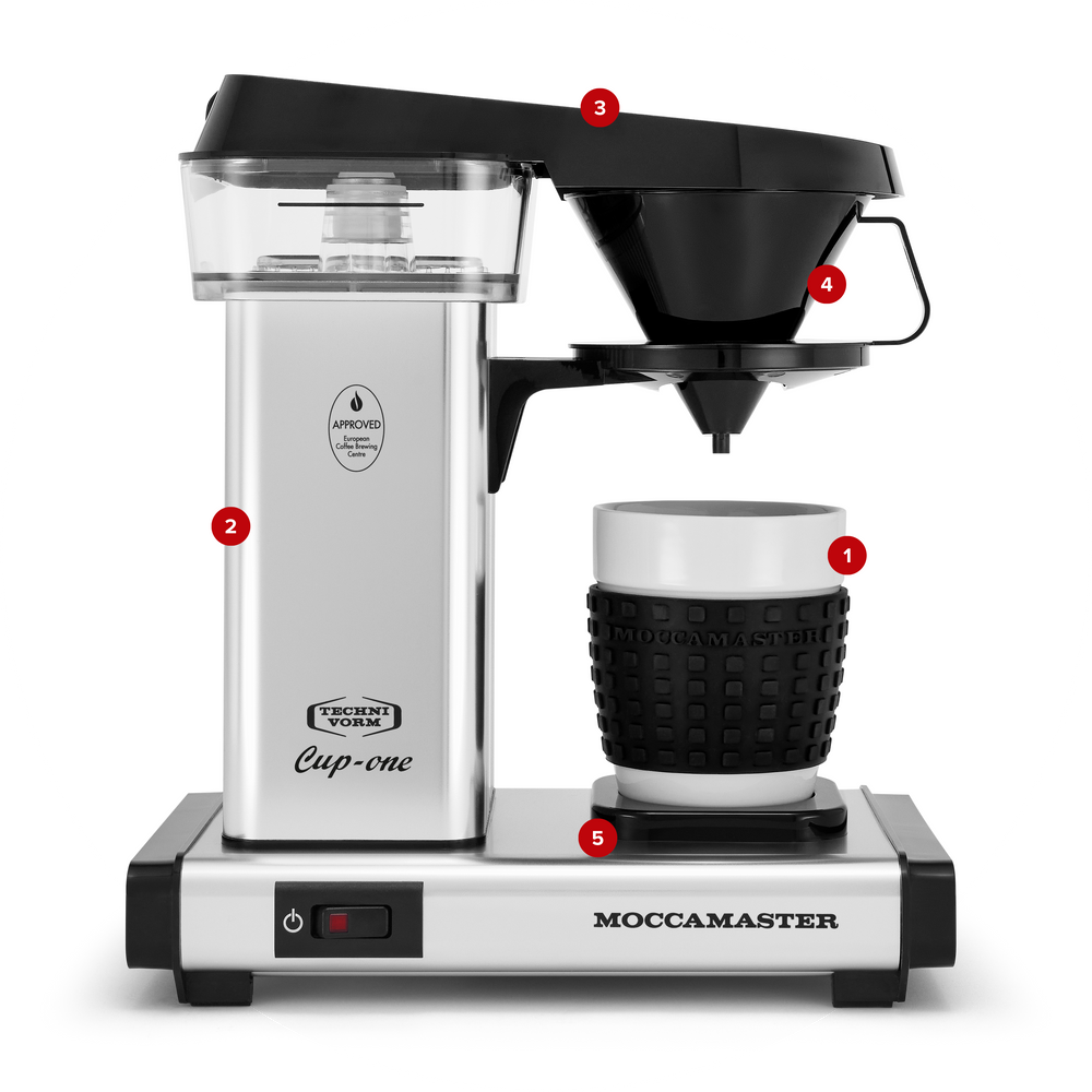 Moccamaster Cup-One Coffee Brewer - Polished Silver